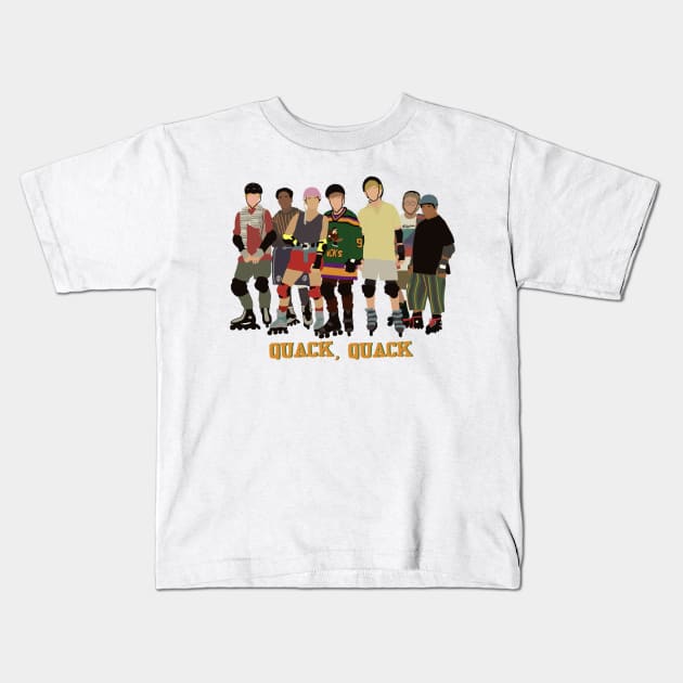 Mighty Ducks - Quack Quack Kids T-Shirt by rachaelthegreat